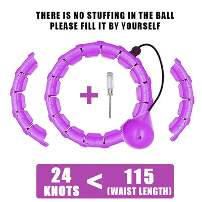 2-in-1 Weighted Exercise Hoop Detachable Knots