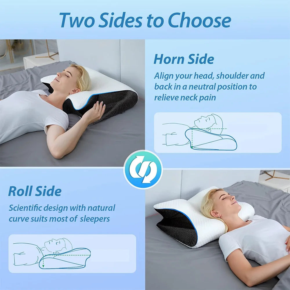 Butterfly Memory Foam Pillow Orthopedic Neck Support