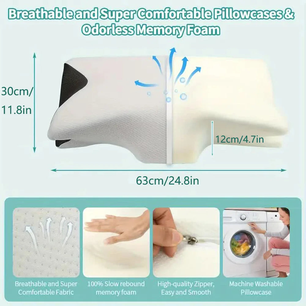 Butterfly Memory Foam Pillow Orthopedic Neck Support