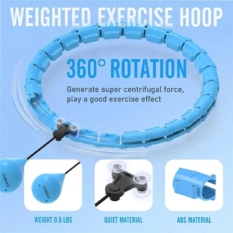 2-in-1 Weighted Exercise Hoop Detachable Knots