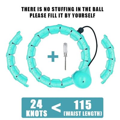 2-in-1 Weighted Exercise Hoop Detachable Knots