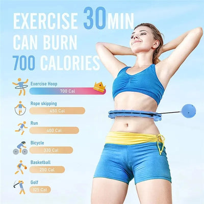 2-in-1 Weighted Exercise Hoop Detachable Knots