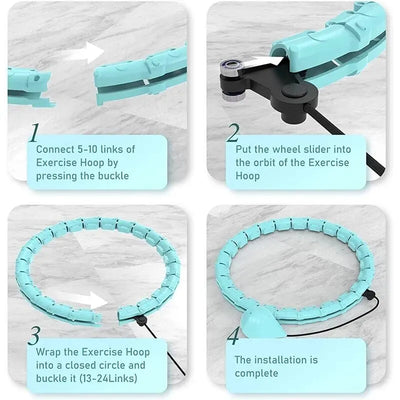 2-in-1 Weighted Exercise Hoop Detachable Knots