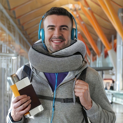 U Shaped Travel Pillow Soft Ergonomic Neck Support